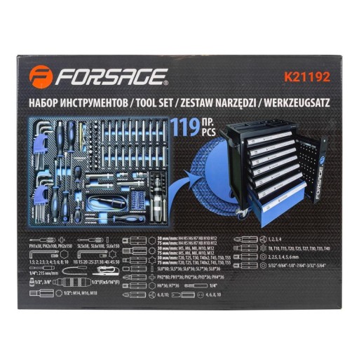 ВСТАВКИ ДЛЯ ШАФИ-ВІЗОК TORX БІТИ КЛЮЧІ 119 ШТ