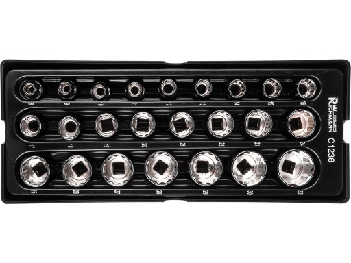 ВСТАВКА - ГОЛОВКИ 1/2' 12-ЗНАЧКИ 8-32MM 24 ЭЛЕМЕНТА. (ЛОТОК C1101 ВКЛЮЧЕН)