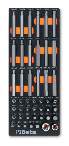 ПРОФИЛИРОВАННАЯ ВСТАВКА С 46 КОНЦЕВЫМИ ОТВЕРТКАМИ BETA 2450/M86