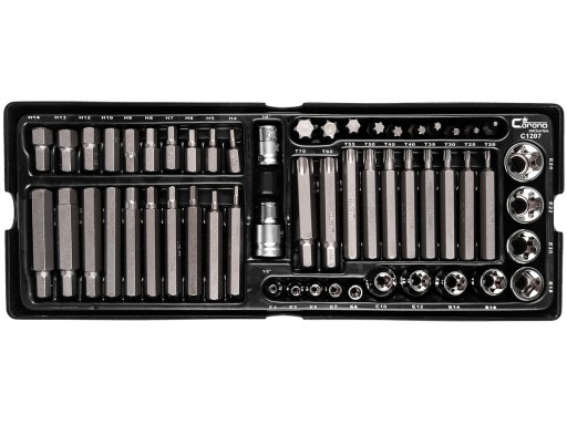 ВСТАВКА - НАБІР Н4-Н14,TORX T20-T70 ТА БІТИ NAS. TORX E4-E24,S2 55 ЕЛЕМЕНТ