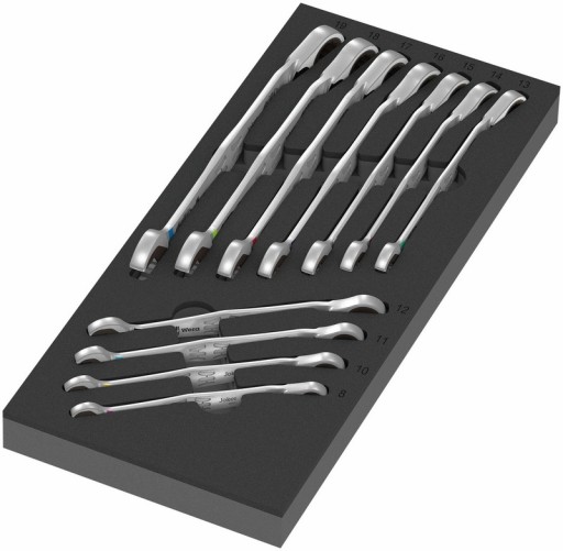 ПЕНОВАЯ ВСТАВКА 9733 НАБОР КОМБИНИРОВАННЫХ КЛЮЧЕЙ С ШУТОЧНЫМ ПЕРЕКЛЮЧАТЕЛЕМ, 11 ДЕТАЛЕЙ