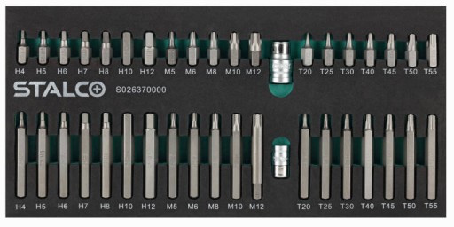 ВСТАВКИ Набір біт Hex Torx Сплайн-адаптери S2 40 шт. STALCO S026370000