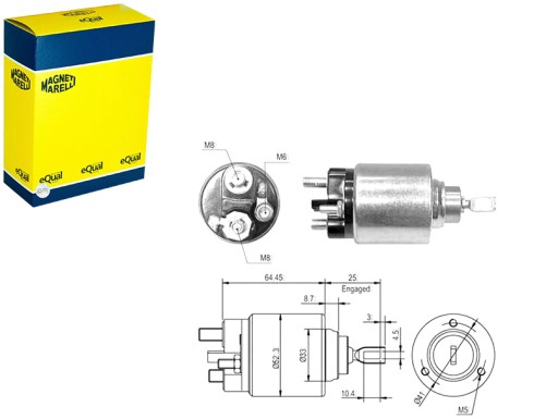 940113050010 - Електромагнітний перемикач стартера fiesta ka 1.0i 1.3i кур'єр