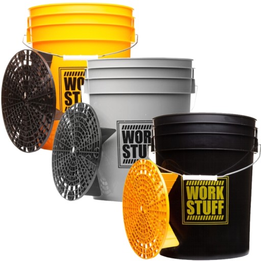 WORK Stuff Bucket WASH + RINSE + Wheels Bucket + sep. x3