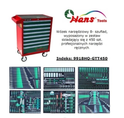 ИНСТРУМЕНТАЛЬНАЯ ТЕЛЕЖКА С ОБОРУДОВАНИЕМ HANS 450 шт.