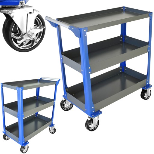 ДЕТАЛИЗАЦИЯ СЕРВИСА МАСТЕРСКАЯ ШКАФ НА ТЕЛЕЖКАХ 3 ПОЛКИ, КОЛЕСА XL