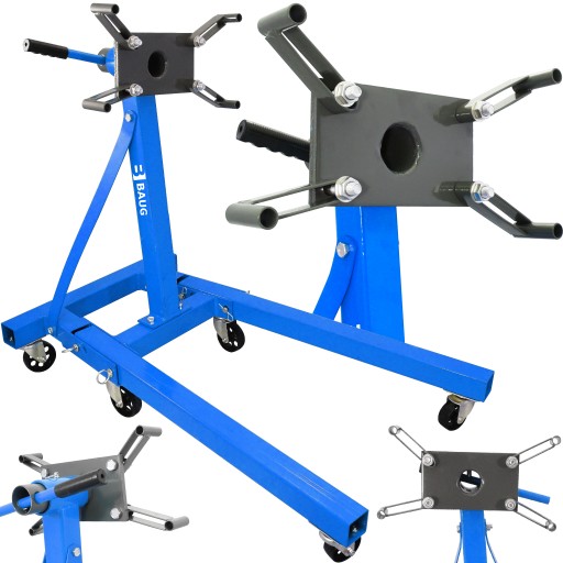 ВІЗОК СТЕНД ДЛЯ РЕМОНТУ ДВИГУНА В ЗБОРЕ 900кг ОБРАТНИЙ СКЛАДНИЙ