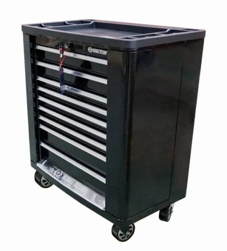 ВІЗОК ДЛЯ МАЙСТЕРНІ НА 9 ЯЩИКІВ + 2 БІЧНІ ШАФИ, ЧОРНИЙ (БЕЗ ІНСТРУМЕНТІВ) Kin