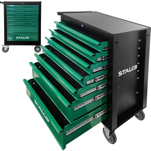 ТЕЛЕЖКА ДЛЯ МАСТЕРСКОЙ БОЛЬШОЙ ИНСТРУМЕНТАЛЬНЫЙ ШКАФ С 7 ЯЩИКАМИ STALCO
