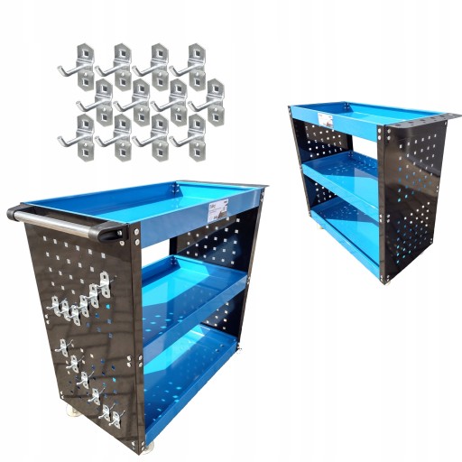 МАЙСТЕРНЯ ОБСЛУГОВУВАННЯ ІНСТРУМЕНТІВ ШАФКА ВІЗОК ЗІ СТІНКАМИ НАСТІННІ ГАЧКИ