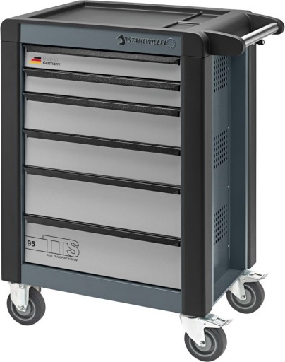 ТЕЛЕЖКА TTS ДЛЯ МАСТЕРСКОЙ С 6 ЯЩИКАМИ С ПОКРЫТИЕМ АБС-БИС АНТРАЦИТОВОГО STAHLWILLE