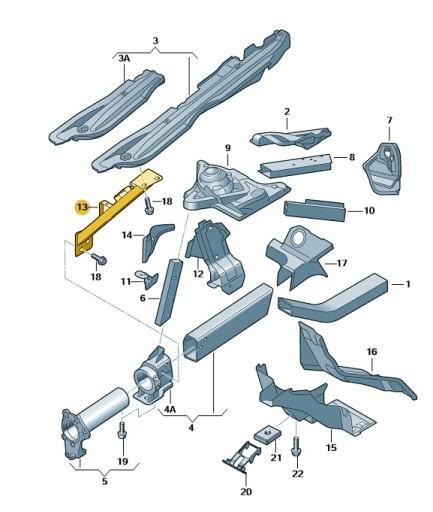 4E0805464E - * Кронштейн крыла правый передний AUDI A8 D3 оригинал