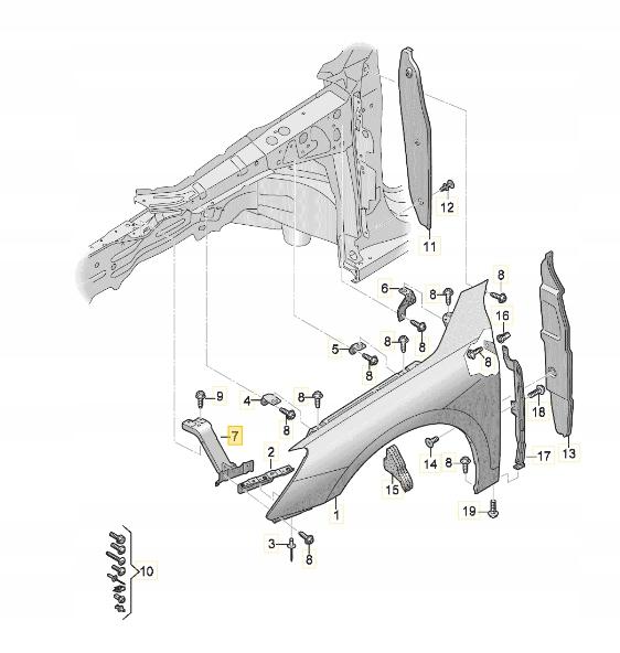 8Y0821131 - Кронштейн переднього крила AUDI A3 8y 20-