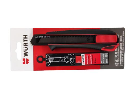 НІЖ ПРИСТАВНИЙ WURTH гостре лезо 18 мм + 10 лез