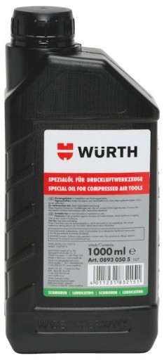 WURTH СПЕЦИАЛЬНОЕ МАСЛО ДЛЯ ПНЕВМАТИЧЕСКОГО ИНСТРУМЕНТА 1Л