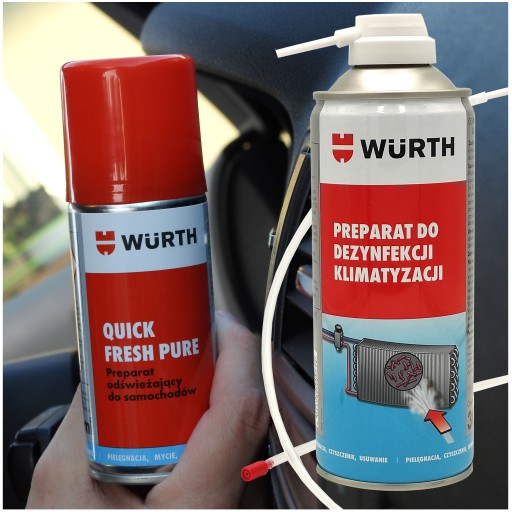 WURTH Средство для удаления плесени в кондиционерах. Противоаллергический освежитель салона автомобиля.
