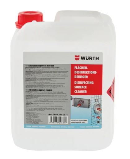 ПРЕПАРАТ ДЛЯ ДЕЗІНФЕКЦІЇ КОНДИЦІОНЕРА WURTH 5L