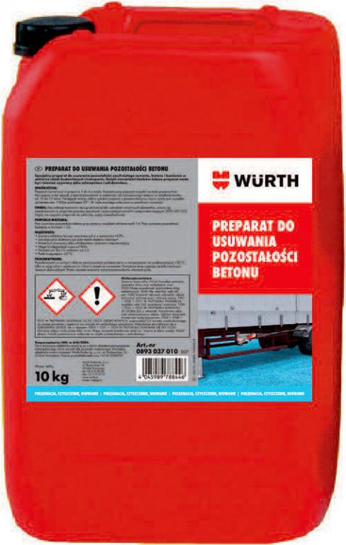 WURTH средство для удаления остатков бетона 10 кг