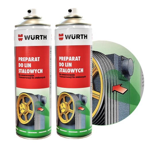 Wurth мастило для канатних канатів антикорозійний набір з 2 предметів