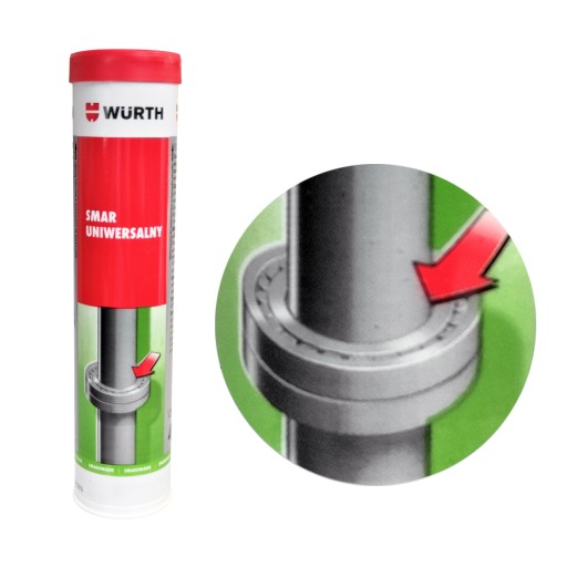 Смазка литиевая WURTH в тюбике для подшипников скольжения универсальная 400мл