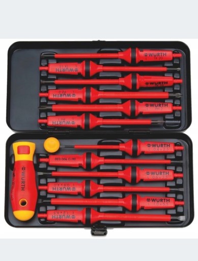 ВИКРУТКИ ЕЛЕКТРИЧНІ WURTH VDE НАБІР КАСЕТ 14 ЕЛ
