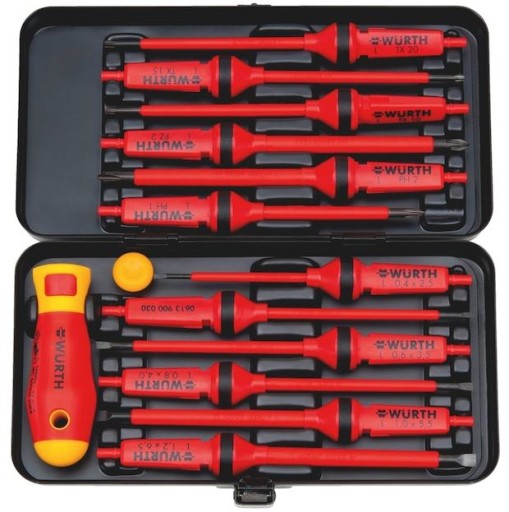 WURTH ЭЛЕКТРИЧЕСКИЕ ОТВЕРТКИ VDE НАБОР 14ШТ