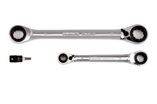 WURTH НАБІР ДВОСТОРОННІХ ГАЙКОВИХ КЛЮЧІВ З ТРІСПОВИКОМ SW8-SW19 ZEBRA + ПЕРЕХАДНИК ZEBRA