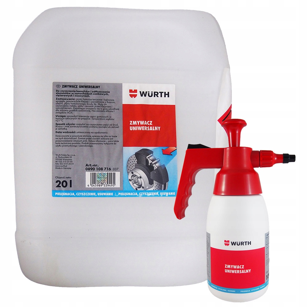 WURTH Remover универсальный 20L + WURTH распылитель