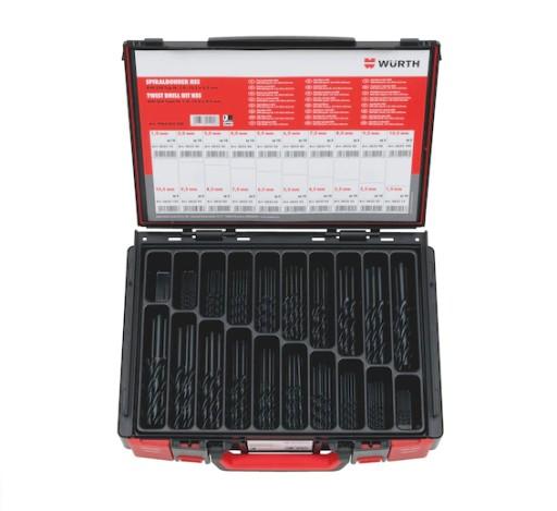 Набор спиральных сверл WURTH DIN338, 155 шт.