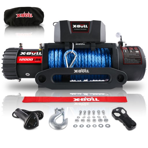 ЛЕБЕДКА ДЛЯ ЭЛЕКТРОМОБИЛЕЙ 12 В, 12000 фунтов, 5,5 т, синтетическая X-Bull LAWETA