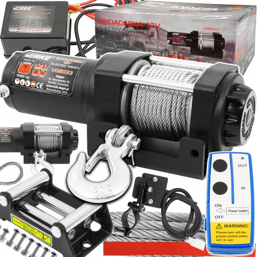 ЛЕБІДКА ЕЛЕКТРИЧНА 12В 1590КГ ЛЕБІДКА АВТОМОБІЛЬНА МОТУЗОВА ЛЕБІДКА ЕВАКУАТОР 12М