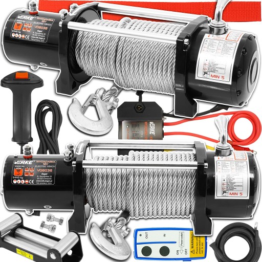 ЛЕБІДКА ЕЛЕКТРИЧНА 12В 5440КГ ЛЕБІДКА АВТОМОБІЛЬНА МОТУЗОВА ТРАНСПОРТНА 24М