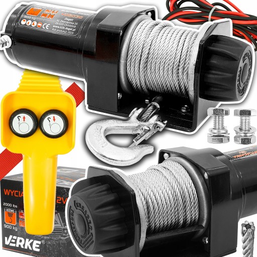 ЛЕБІДКА ЕЛЕКТРИЧНА 12В 907КГ ЛЕБІДКА АВТОМОБІЛЬНА ЛЕБІДКА ЕВАКУАТОР 12М