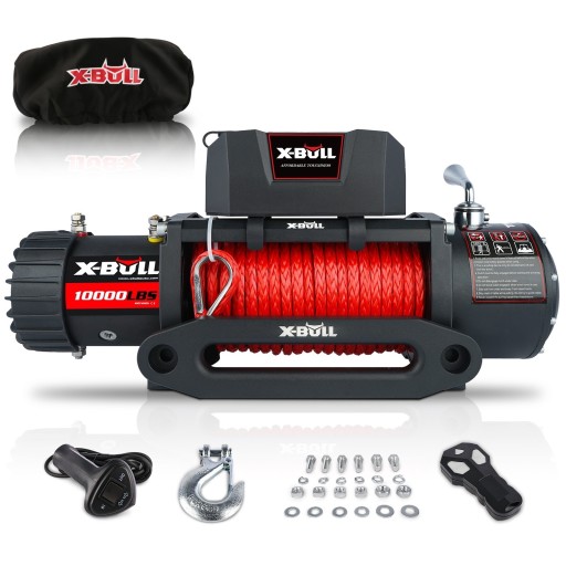 ЛЕБЕДКА ЭЛЕКТРОМОБИЛЯ 12 В X-BULL 10000 ЛЕБЕДКА 4,5 Т КРЫШКА