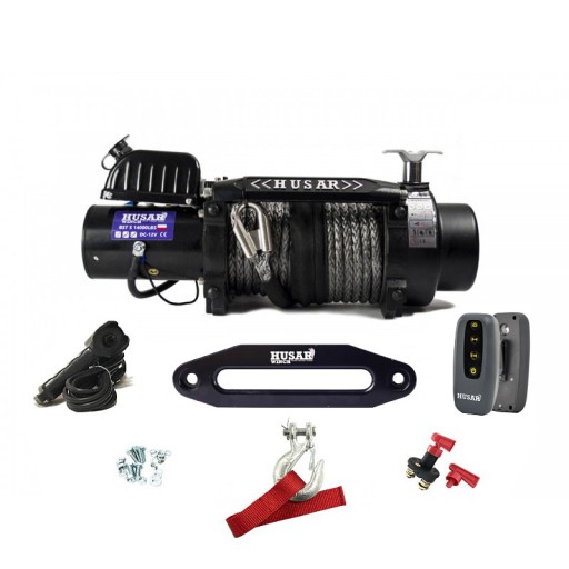 24V ELECTRIC WINCH WINCH 14000 СИНТЕТИЧЕСКАЯ ТРОС 6.3т для эвакуатора