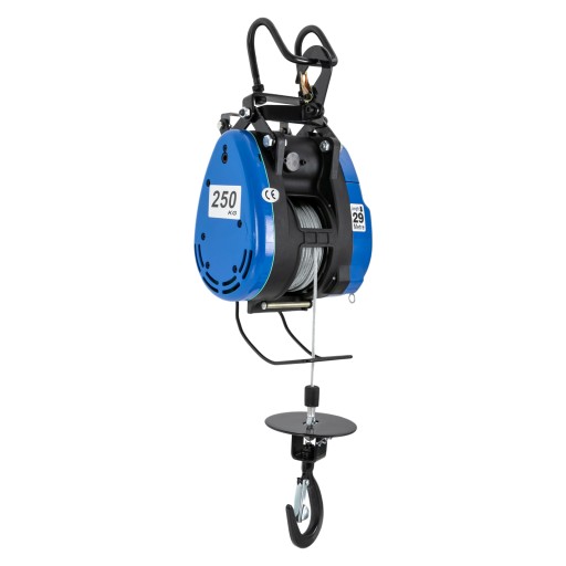 ЭЛЕКТРИЧЕСКАЯ ТРОСОВАЯ ЛЕБЕДКА 30М 250КГ С ДИСТАНЦИОННЫМ СИНИМ zxc