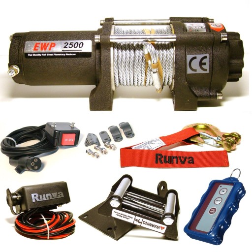 RUNVA 2500 QUAD WINCH ATV WINCH POWERFUL 12V