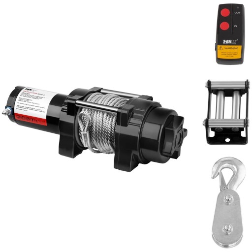 Автомобильная лебедка для плуга трос 15,5 м 1590 кг