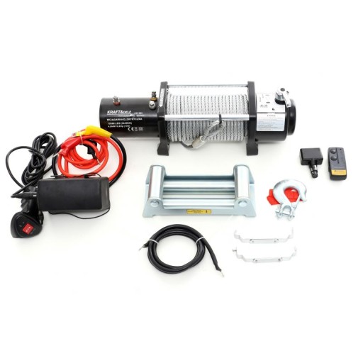 АВТОМОБИЛЬНАЯ ЛЕБЕДКА ЭЛЕКТРИЧЕСКАЯ ТРОСОВАЯ 12В 5400КГ 12000ФУНТОВ