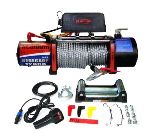 ЛЕБІДКА TITANIUM RENEGADE 12000 LBS 12V ЕВАКУАТОР