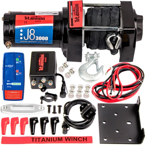 ЛЕБЕДКА 3000LB АВТОМОБИЛЬНАЯ ЛЕБЕДКА 12В 1360кг СИНТЕТИЧЕСКИЙ ТРОС РАЗДВИЖНЫЙ