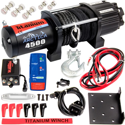 ЛЕБІДКА 4500LB ЛЕБІДКА АВТОМОБІЛЬНА 12V 2040kg СИНТЕТИЧНА МУЖУЗКА ARCTICA