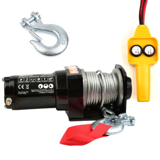 ЛЕБІДКА АКУМУЛЯТОРНА для Quad ПЛУГ 12V 2000LBS 907кг + ПУЛЬТ