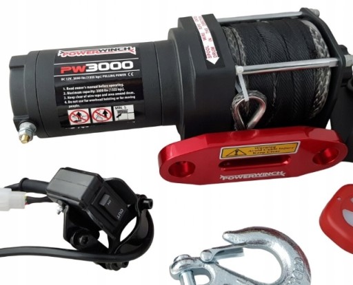 ЛЕБЕДКА ЭЛЕКТРИЧЕСКАЯ 12В СИНТЕТИЧЕСКАЯ