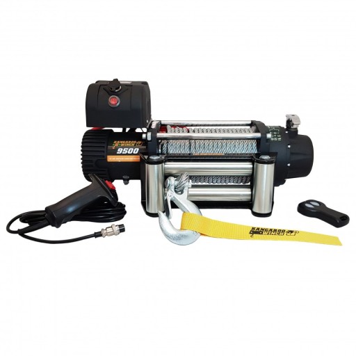 ЛЕБІДКА КЕНГУРУ ЛЕБІДКА ЕЛЕКТРИЧНА 9500 фунтів 12В СТАЛЕВИЙ ТРАНС