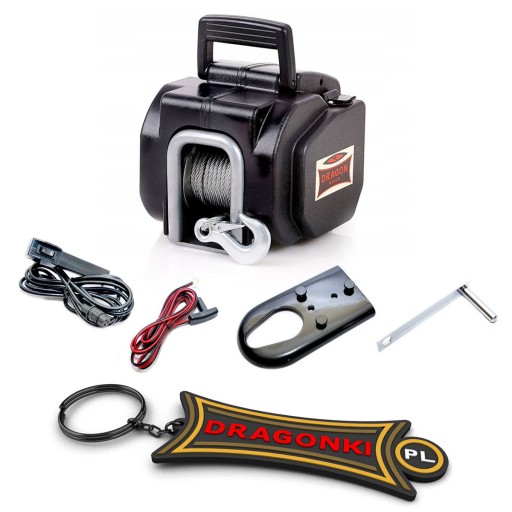 ЛЕБЕДКА ПОРТАТИВНАЯ ЭЛЕКТРИЧЕСКАЯ ЛЕБЕДКА С КРЮКОМ 12 В Dragon Winch 3500 фунтов