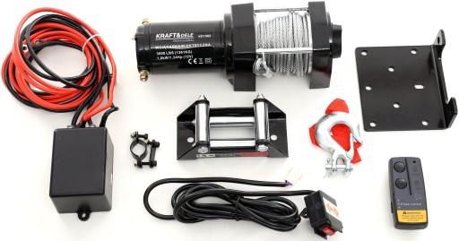 ЛЕБІДКА ЕЛЕКТРОМОБІЛЬНА ЛЕБІДКА 12В 1361КГ трос + ПУЛЬТ