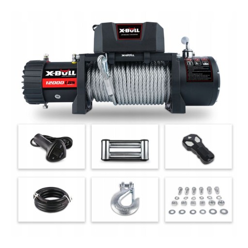ЛЕБЕДКА, электролебедка X-BULL 12V, тросовая лебедка для квадроцикла
