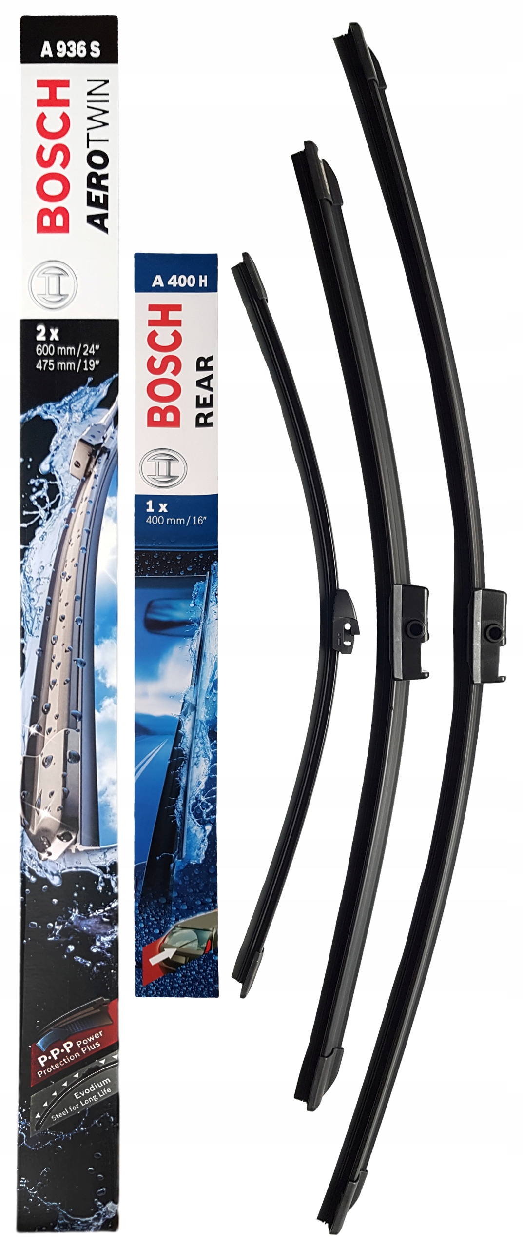 3 397 - СКЛООЧИСНИКИ BOSCH SKODA OCTAVIA II 2 СПЕРЕДУ І ЗЗАДУ