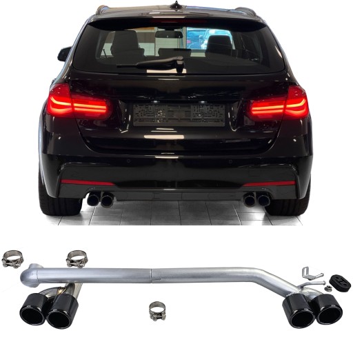 НАКЛАДКИ НА ВЫХЛОПЫ BMW F30 F31 320 325 328 330 ЧЕРНЫЙ СПОРТ